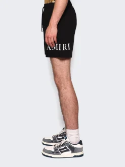Amiri Double Logo Swim Shorts Black
