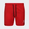 Amiri Double Logo Swim Shorts Red