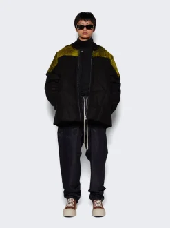 Rick Owens Down Flight Jacket Acid Melange And Black