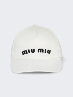 Miu Miu Drill Baseball Cap White