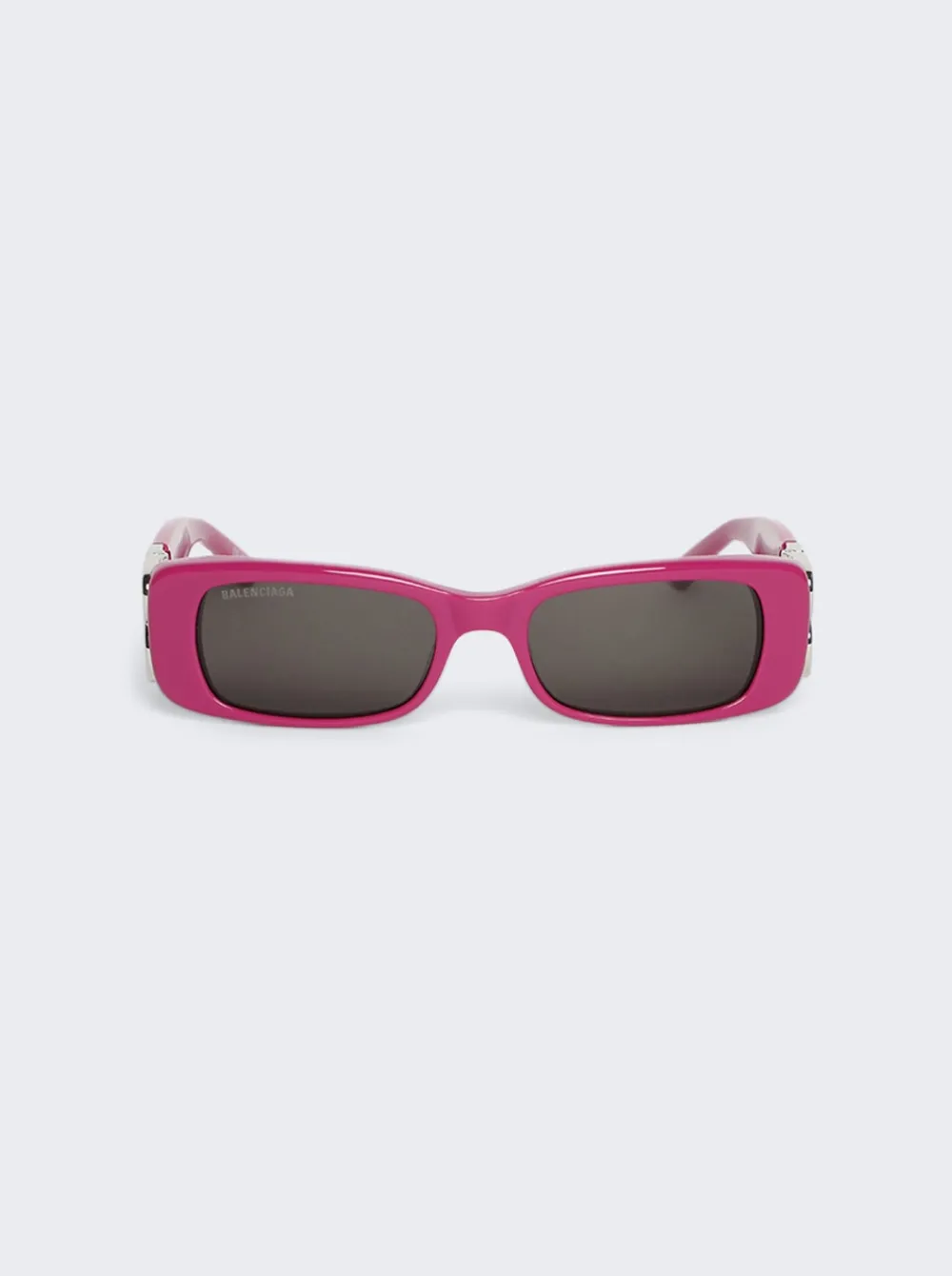 Balenciaga Dynasty Rectangle Sunglasses Fuchsia