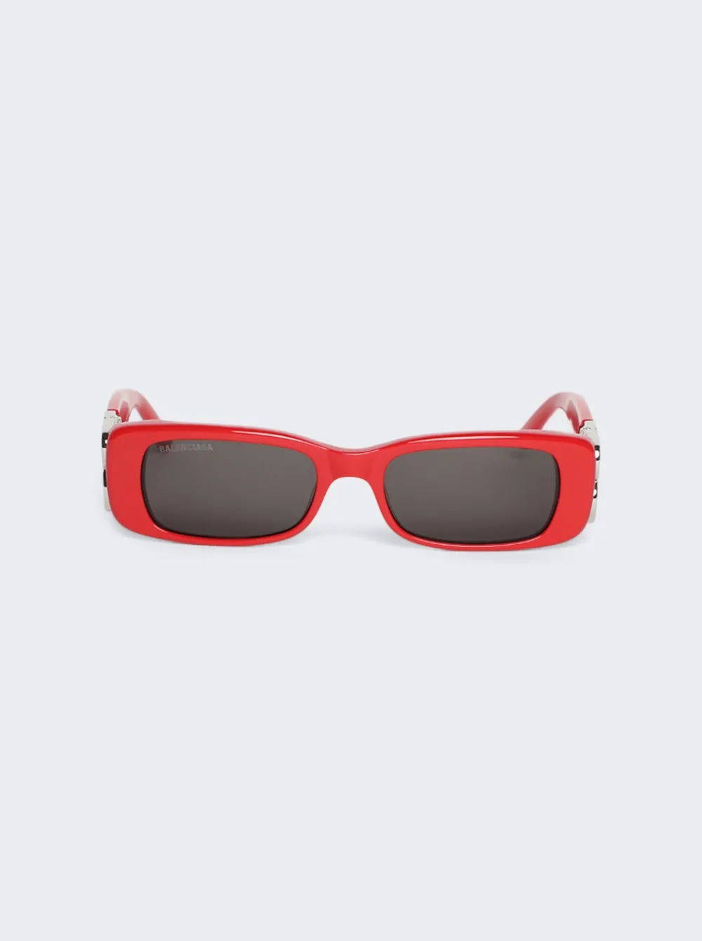 Balenciaga Dynasty Rectangle Sunglasses Red