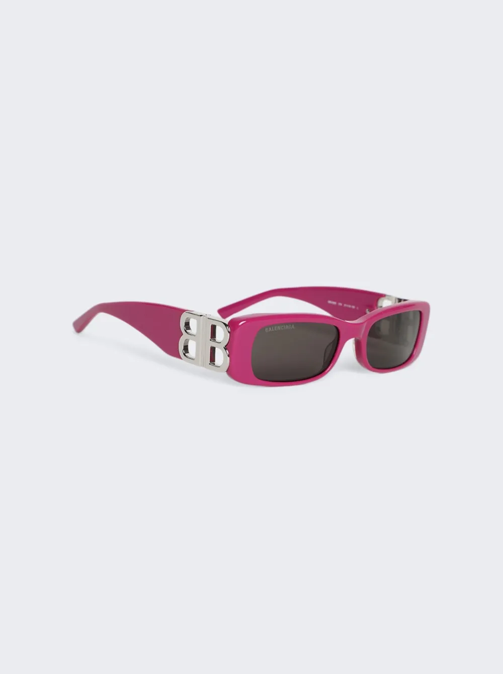 Balenciaga Dynasty Rectangle Sunglasses Fuchsia
