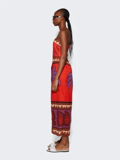 Johanna Ortiz East Africa Heart Dress Red And Purple