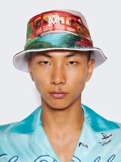 Amiri Eden Rock Airbrush Reversible Bucket Hat Multicolor