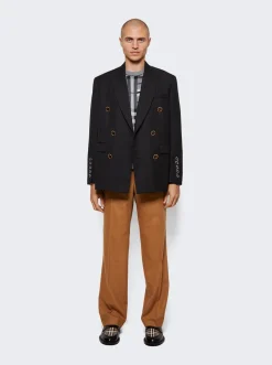 BURBERRY Ekd Button Detail Tailored Jacket Black