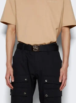 BURBERRY Ekd Web Belt Black