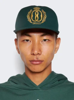 BALLY Emblem Baseball Hat Kelly Green