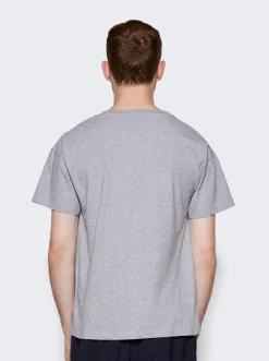 BALLY Emblem Printed Short Sleeve T-Shirt Grey Melange