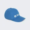 BALLY Embroidered Baseball Hat Blue Kiss