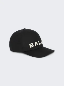BALLY Embroidered Baseball Hat Black