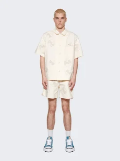 Paris Laundry Embroidered Summer Short Sable