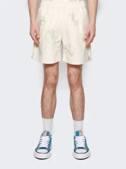 Paris Laundry Embroidered Summer Short Sable