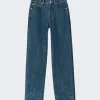Alexander Wang Ez Straight Leg Clear Bead Jeans Deep Blue