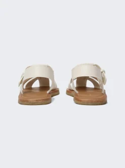 The Row Fisherman Crepe Sandal Milk