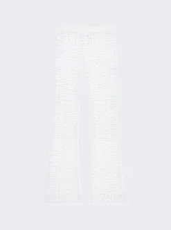 Givenchy Flare Pants In 4G Jacquard White