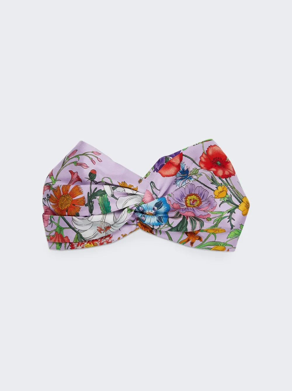 Gucci Flora Print Silk Headband Pink