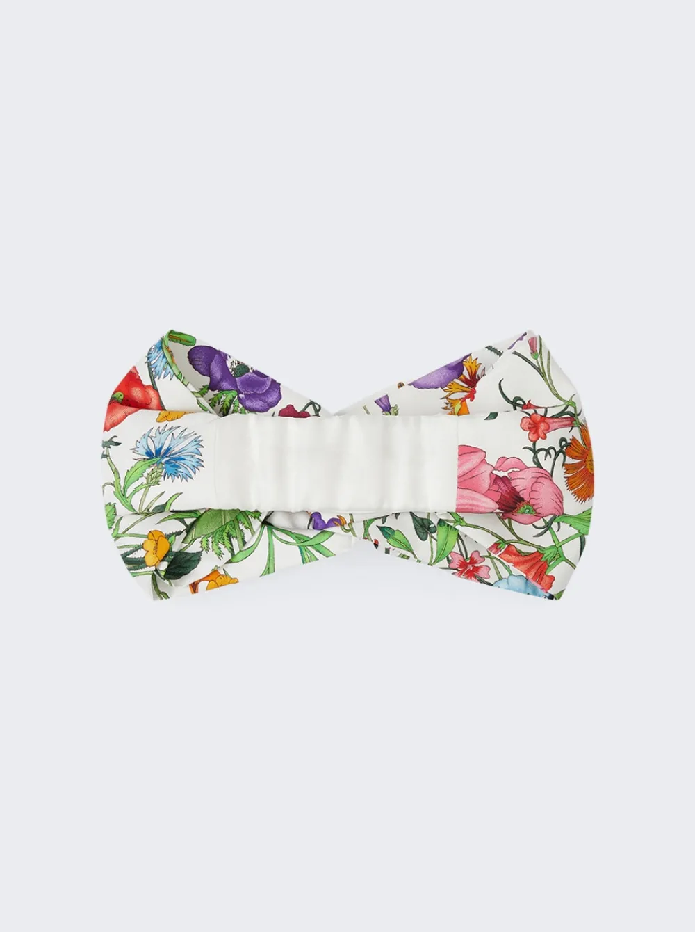 Gucci Flora Print Silk Headband White