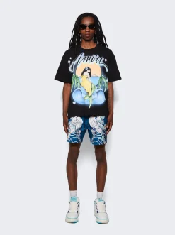 Amiri Floral Swim Shorts Blue