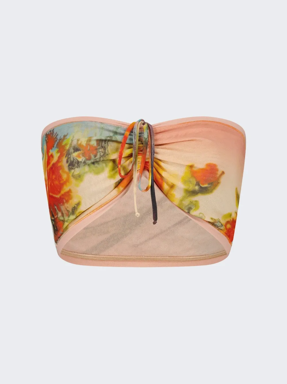 Jean Paul Gaultier Flowers Bandeau Top Printed Patchwork