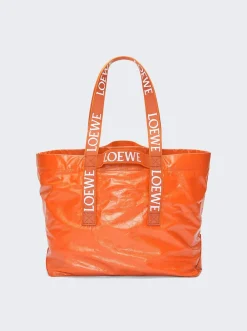 Loewe Fold Shopper Bag Orange