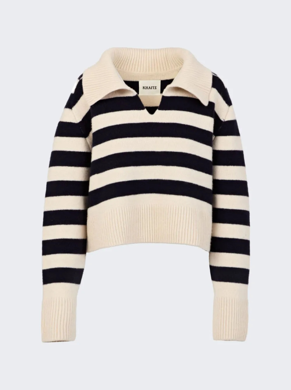 Khaite Franklin Sweater Magnolia And Navy Stripe