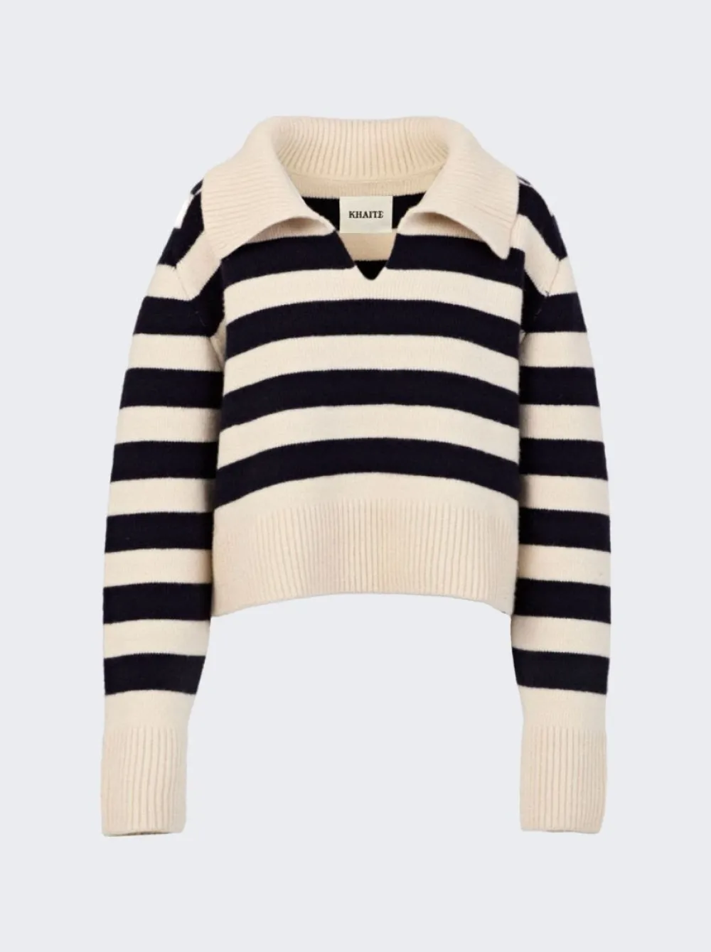 Khaite Franklin Sweater Magnolia And Navy Stripe