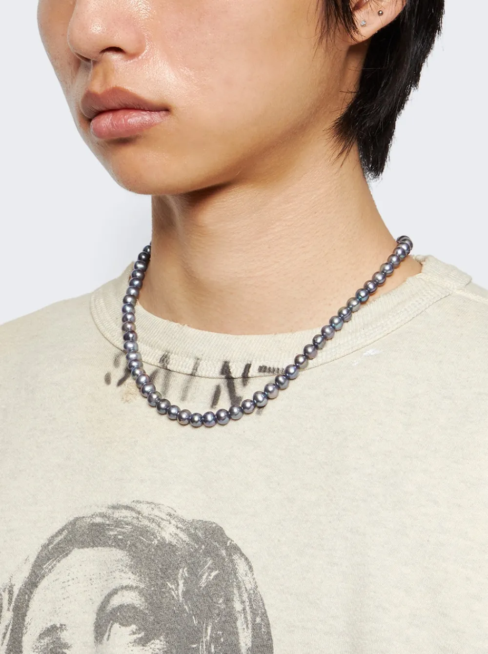 Hatton Labs Freshwater Pearl Chain Necklace Blue