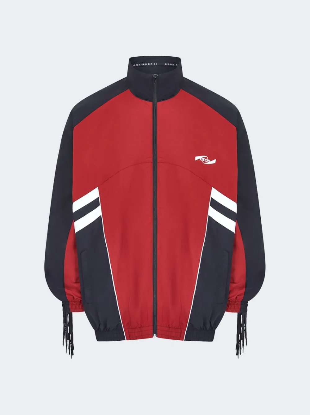 Martine Rose Fringe Track Jacket Burgundy