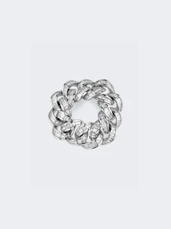 SHAY Full Baguette Diamond Essential Link Ring 18K White Gold