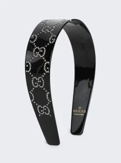 Gucci Gg Crystal Headband Black