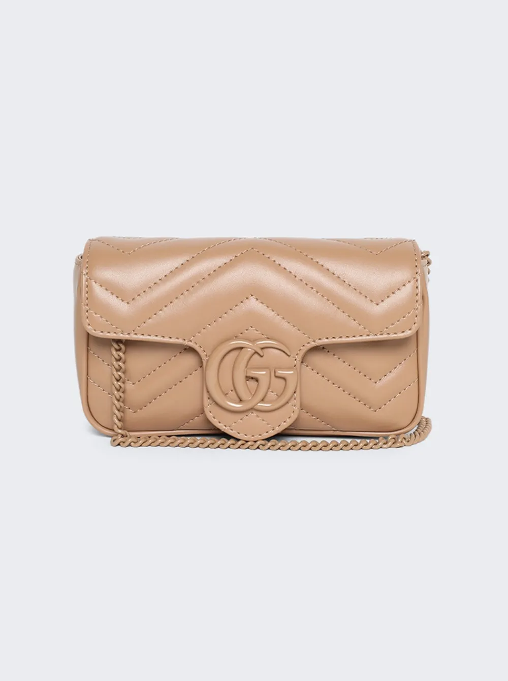 Gucci Gg Marmont Leather Super Mini Bag Camelia