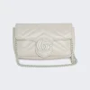 Gucci Gg Marmont Leather Super Mini Bag Mystic White