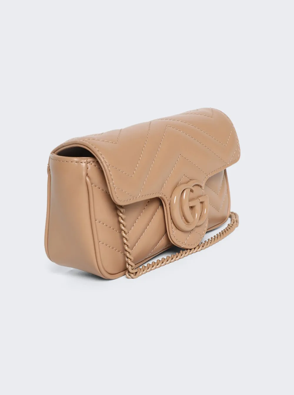 Gucci Gg Marmont Leather Super Mini Bag Camelia