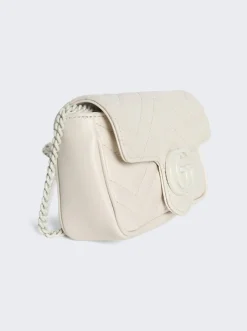 Gucci Gg Marmont Leather Super Mini Bag Mystic White
