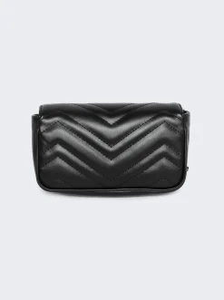 Gucci Gg Marmont Leather Super Mini Bag Black