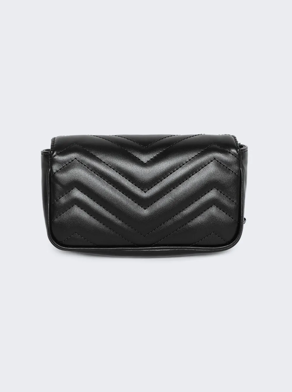 Gucci Gg Marmont Leather Super Mini Bag Black