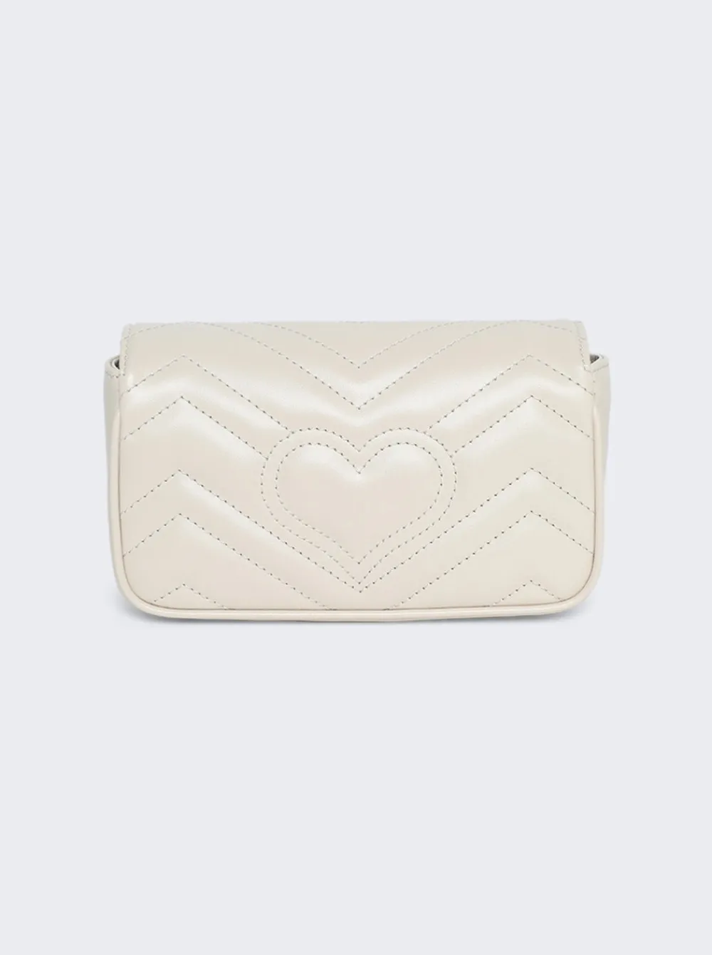Gucci Gg Marmont Leather Super Mini Bag Mystic White