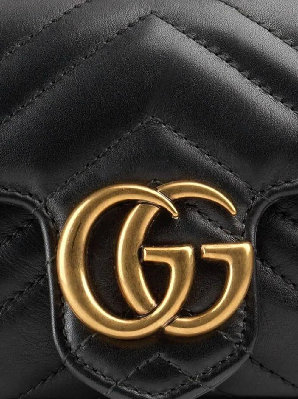Gucci Gg Marmont Matelasse Leather Super Mini Bag Black