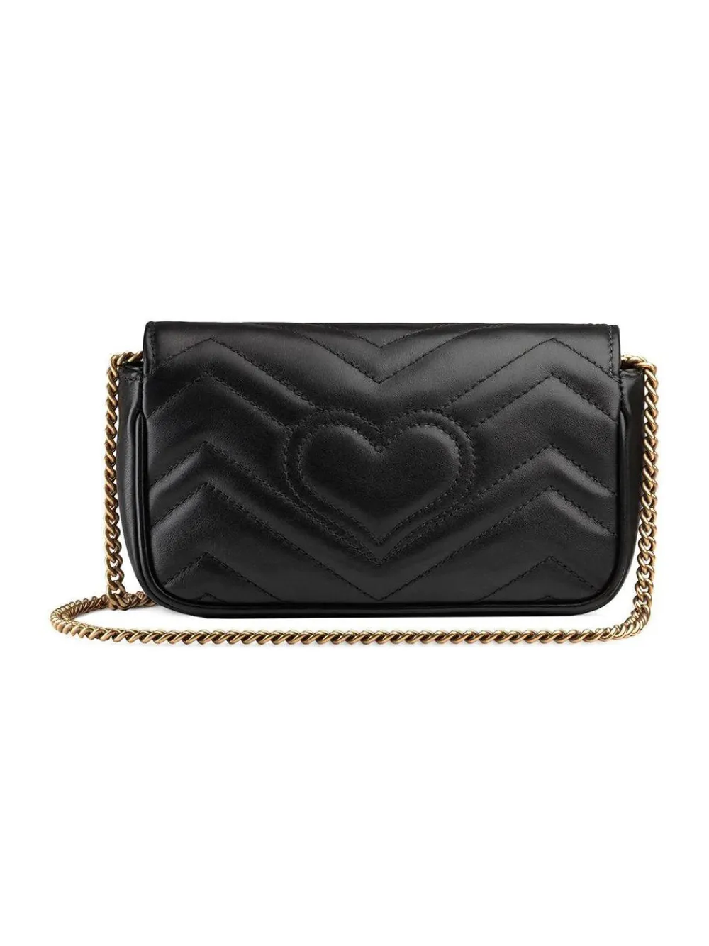 Gucci Gg Marmont Matelasse Leather Super Mini Bag Black