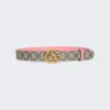 Gucci Gg Marmont Reversible Belt Beige And Pink