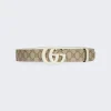 Gucci Gg Marmont Wide Belt Beige And Ebony