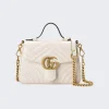 Gucci Gg Marmot Top Handle Bag White