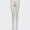 Gucci Gg Pattern Tights Beige