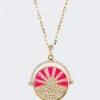 NeverNoT Grab N Go Ready To Laugh Necklace 18K Gold And Pave Diamond