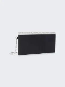 Judith Leiber Grace Satin Clutch Black