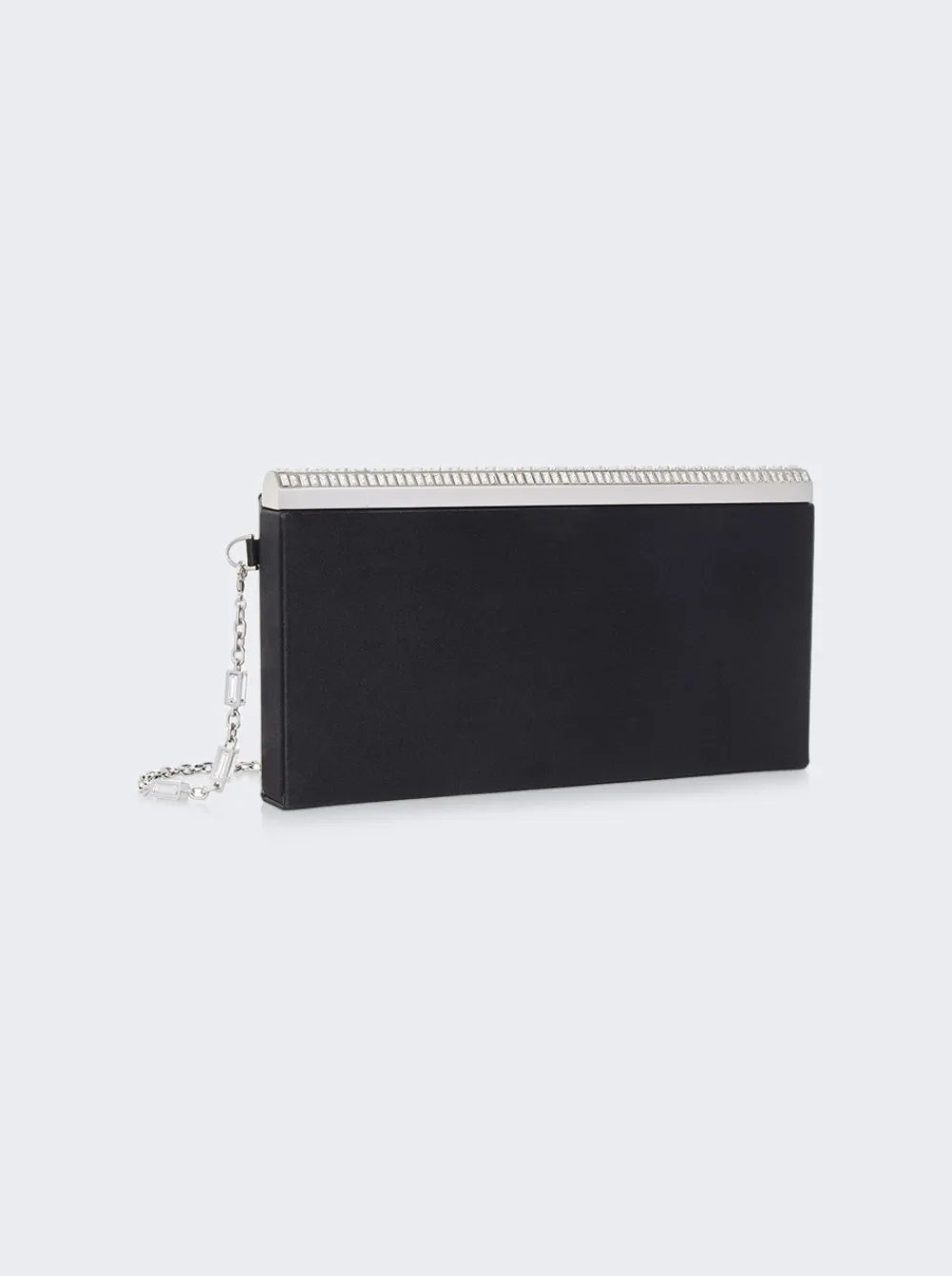 Judith Leiber Grace Satin Clutch Black