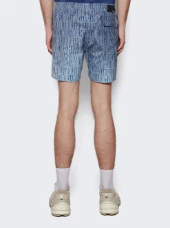 Amiri Gradient Repeat Swim Shorts Blue