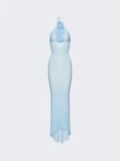 Magda Butrym Halter Maxi Dress Blue