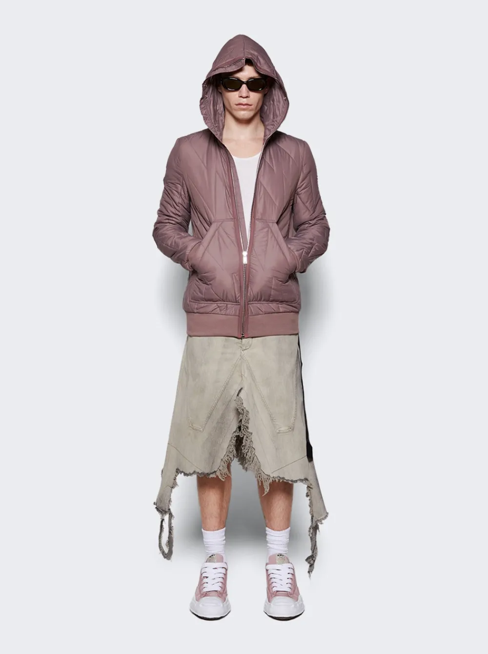 Maison MIHARA YASUHIRO Hank Nylon Puffer Low-Top Sneakers Pink